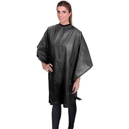 Cape en plastique 130x112cm Noir 1pc