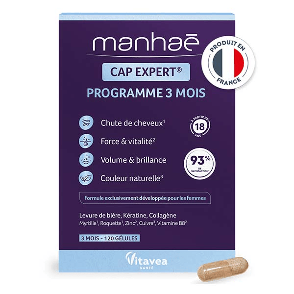 Cap Expert - Chute de cheveux - Levure de bière, Kératine - 120 Gélules