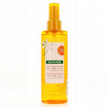 Polysianes huile sèche solaire SPF30 corps et cheveux spray 200ml