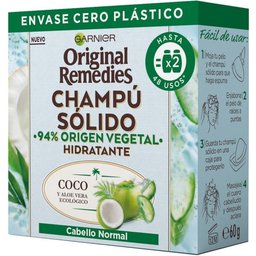 Original Remedies Shampoing Solide Hydratant Noix de Coco 60g