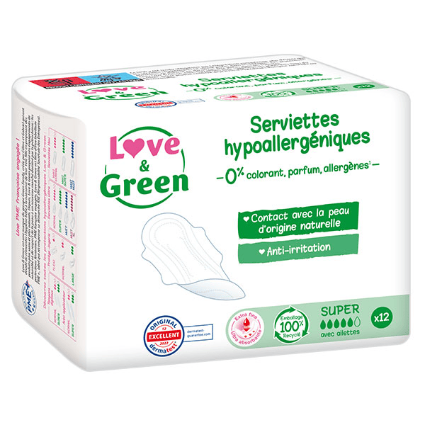 Serviettes Hypoallergéniques Super 12 unités