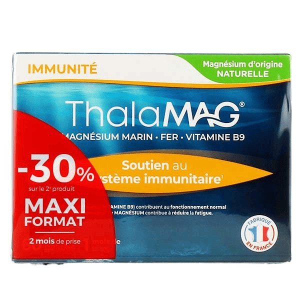 Magnésium Marin Forme Physique & Mentale Lot de 2 x 60 gélules