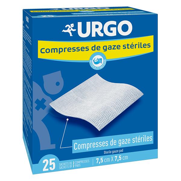 Soins Infirmiers Compresse de Gaze Stérile 7,5 x 7,5cm 25 sachets