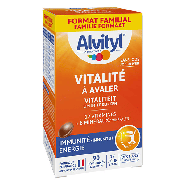 Vitalité à avaler 12 vitamines et 8 minéraux dès 6 ans 90 comprimés