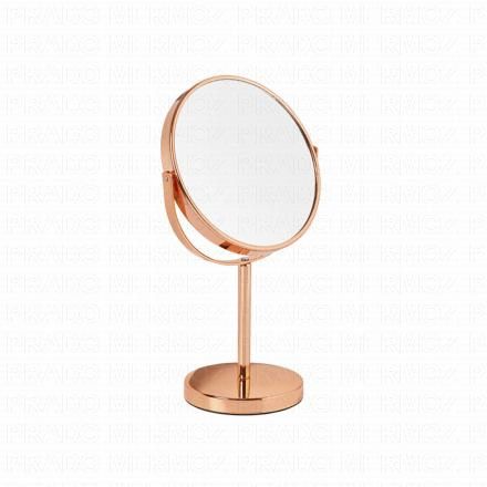 Cartel - Miroir grossissant sur pied or rose zoom x7