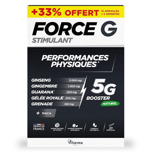 Force G Stimulant Bio Performances Physiques 20 ampoules