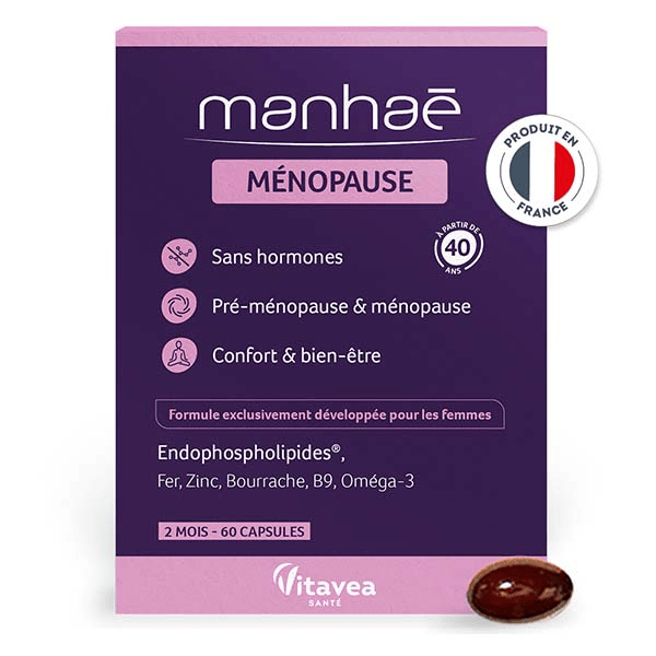 Ménopause - Acide Folique, Omega 3 - 60 Capsules - Cure de 2 mois