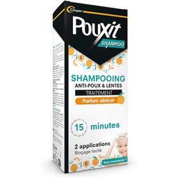 - Shampooing parfum abricot - Traitement anti-poux et lentes - 100% Efficace - Agit en 2 applications de 15 minutes - Traitement du cuir chevelu - Flacon de 200 ml