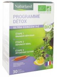 Programme Détox 3en1 Bio 30 Ampoules de 10 ml - Boîte 30 ampoules de 10 ml