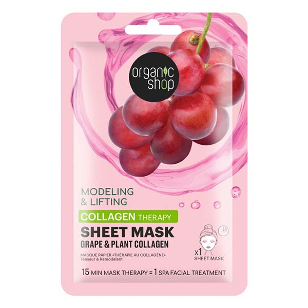Masque tissu Tenseur & Remodelant - Raisin & Collagène Végétal