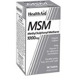 Aide à la santé Msm Methylsulfonylméthane 1000mg 90 Comp.