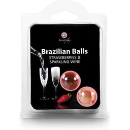 Set 2 Balles Brésiliennes Fraise Cava Aroma 8 Gr