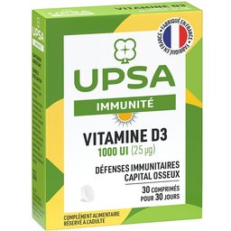 Complément alimentaire Vitamine Immunité Vitamine D3 1000 UI (25 µg) - 30 comprimés