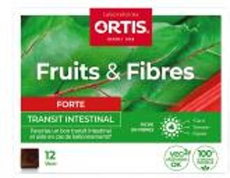 Fruits & Fibres Forte Favorise le Transit Intestinal 12 Cubes à Mâcher - Boîte 12 cubes
