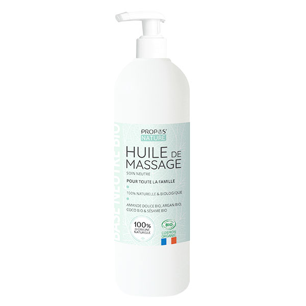 Propos' Nature Cosmétique Huile de Soin Massage Neutre Bio 500ml