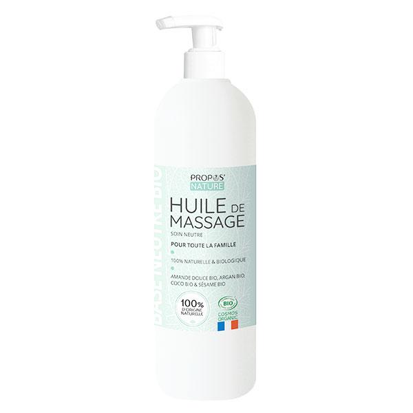 Propos' Nature Cosmétique Huile de Soin Massage Neutre Bio 500ml