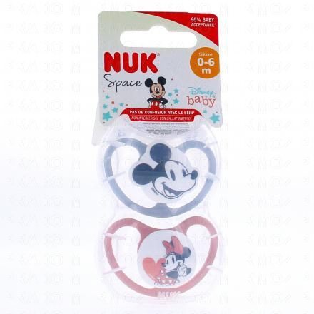Space Disney Baby Sucettes 0-6mois x2 minnie