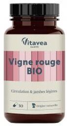 Vigne Rouge Circulation & Jambes Légères Bio 30 Unités - Pot 30 gélules de 0,49 g