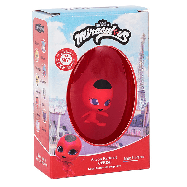& Miraculous Savon Solide Cerise Figurine Tikki 75g