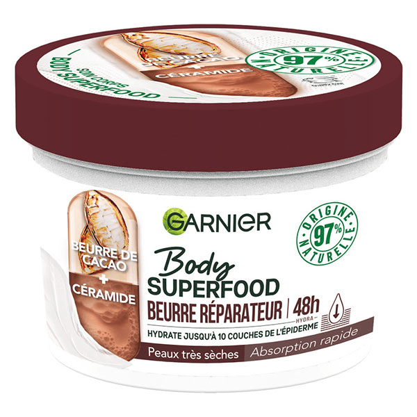 Body Superfood Beurre Réparateur Cacao Céramide 380ml