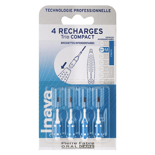 Brossettes 4 Recharges Étroits 0,8mm Bleu