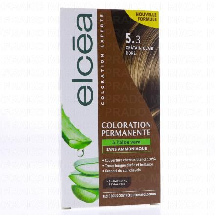 Coloration permanente à l'aloé vera chatain clair doré 5.2