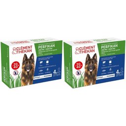 Clement Thekan Anti-Puces Anti-Tiques Chien 20-40kg 4 Pipettes