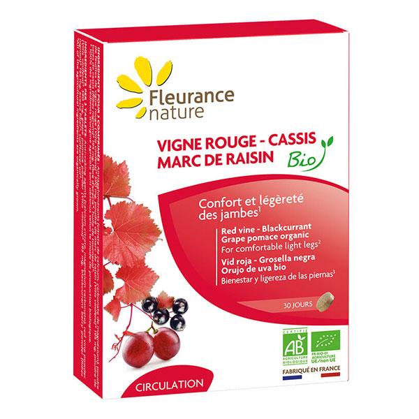 - Circulation - Vigne rouge cassis marc de raisin Bio - 90 comprimés