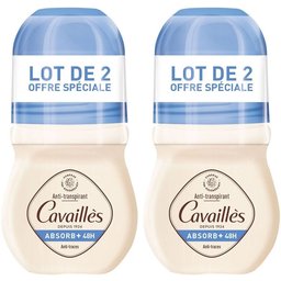 Rogé Cavaillès Anti-transpirant Absorb+ 48h Roll-on Lot de 2