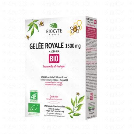 Bio - Gelée Royale 1500mg Bio 20 ampoules