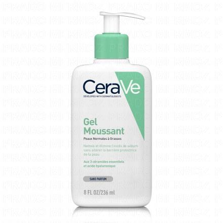 Gel moussant peaux normales à grasses flacon pompe 236ml