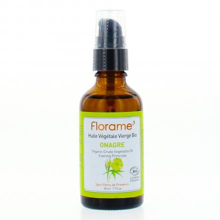 Huile végétale vierge bio onagre flacon pompe 50ml