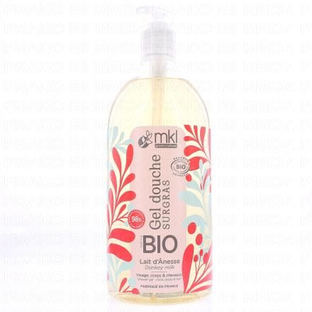 Gel douche Surgras Lait d'Ânesse Bio flacon 1l