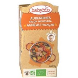 Menu Moussaka d'Agneau au Parmesan Bio dès 8 mois 200g lot de 2 bols