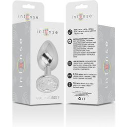 Plug Anal en Métal avec Cristal Argent Taille S 1ut