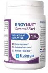 Ergynuit Sommeil Fort Mélatonine & Plantes 60 Gélules - Pot