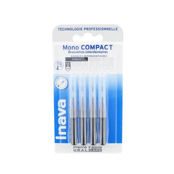 Brossettes 0.6mm Mono Compact Espaces Étroits Noir 4 unités