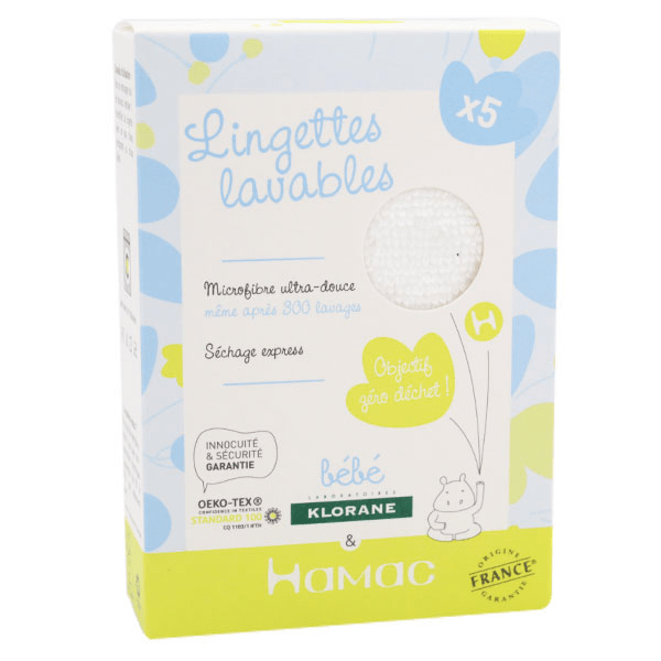 Bébé Lingette Lavable Édition Limitée Hamac 10 x 12cm 5 unités