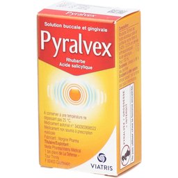 Pyralves - Rhubarbe - Acide salicylique - Solution buccale et gingivale - Lésion inflammatoire de la muqueuse buccale, Aphte - Flacon 10ml