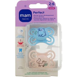 Perfect Sucette Anatomique Silicone 2-6M 2 Unités