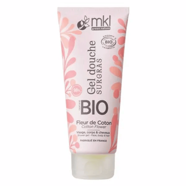 MKL Gel Douche BIO Fleur de Coton, cheveux, visage et corps 200ml