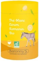 Infusettes Thé blanc, Citron, Romarin - Barrony''s