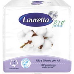 Laurella Ultra Day Cotton Absorbents With Wings 12uts
