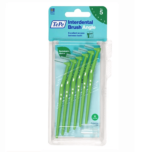 Brossettes Interdentaires Angle Vert 0.8 mm 6 brossettes