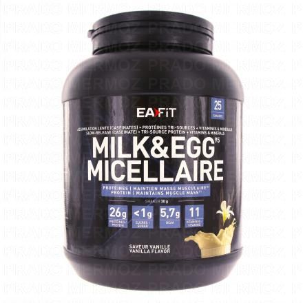 MILK & EGG 95 micellaire saveur vanille pot de 750 gr