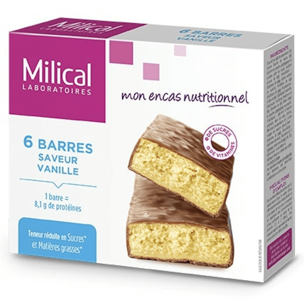 Barres Minceur Hyperprotéinées Vanille 6 Unités