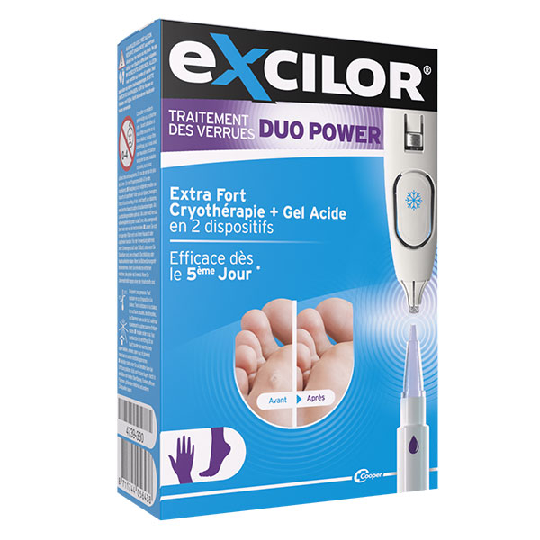 Excilor® Traitement des verrues Duo power Cryothérapie et Gel acide