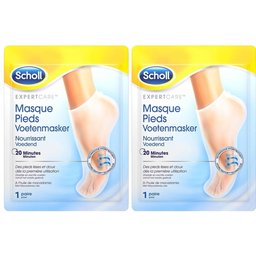 Scholl Masque Pieds Nourrissant à l'huile de macadamia pour peaux sèches - 1 paire de 2 chaussettes
