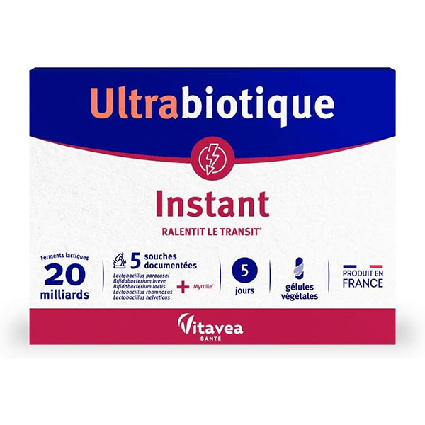 Ultrabiotique Instant - Probiotiques - Ralentit le transit 10 gélules