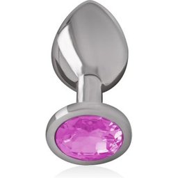 Plug Anal en Métal avec Cristal Rose Taille L 1ut